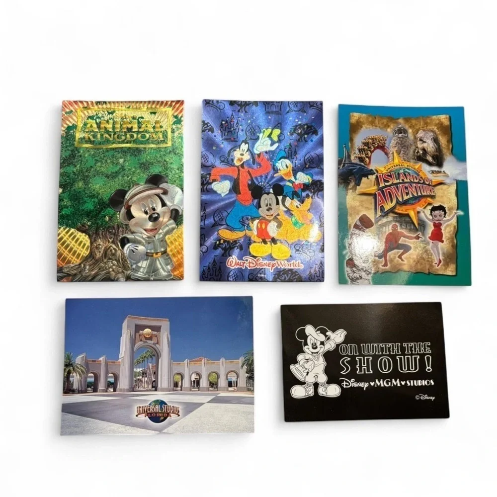 Vintage y2k Walt Disney World Postcards Lot of 5 Unused Some Foil